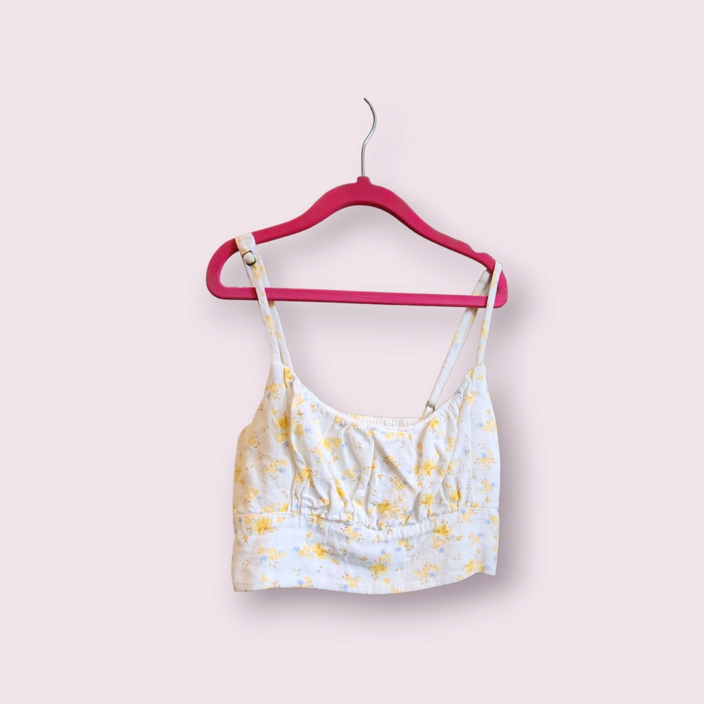 Aeropostale White Sleeveless Crop Tank Top